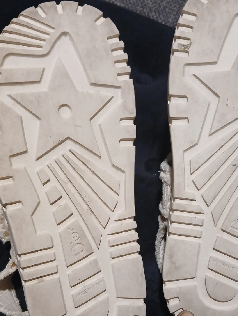 Christian Dior Dioract Sandals – Ivory Canvas – Gold Logo - Picture 8 of 12